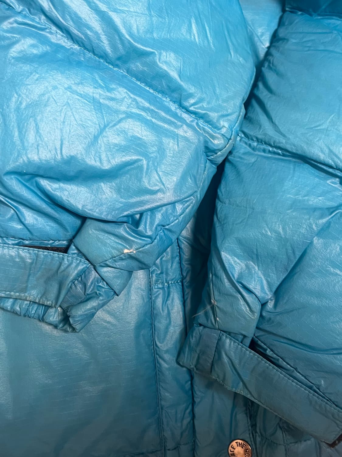 빈티지 노스페이스 시에라 후드 푸퍼 패딩 스카이 블루 플럼 상품이미지2
