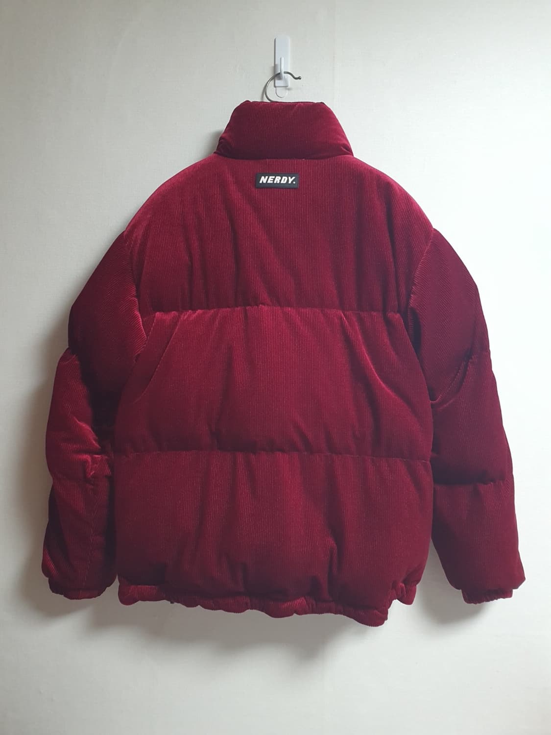 버건디 코듀로이 벨벳 다운 자켓 – 널디 / 숏기장 / S 상품이미지4