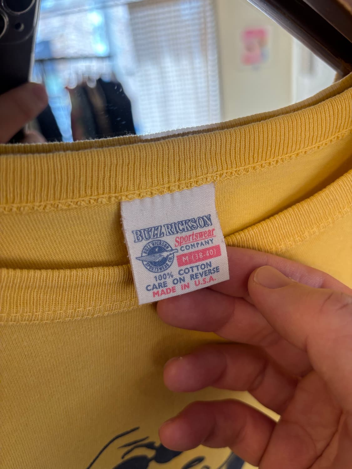 버즈릭슨 스누피 네이비 옐로우 긴팔 티셔츠 상품이미지3