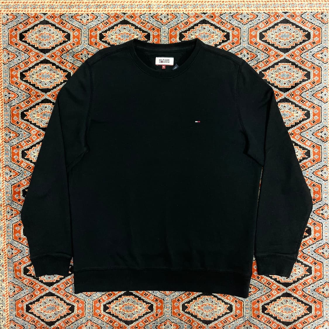 타미힐피거데님 블랙 맨투맨 여성XL 상품이미지1