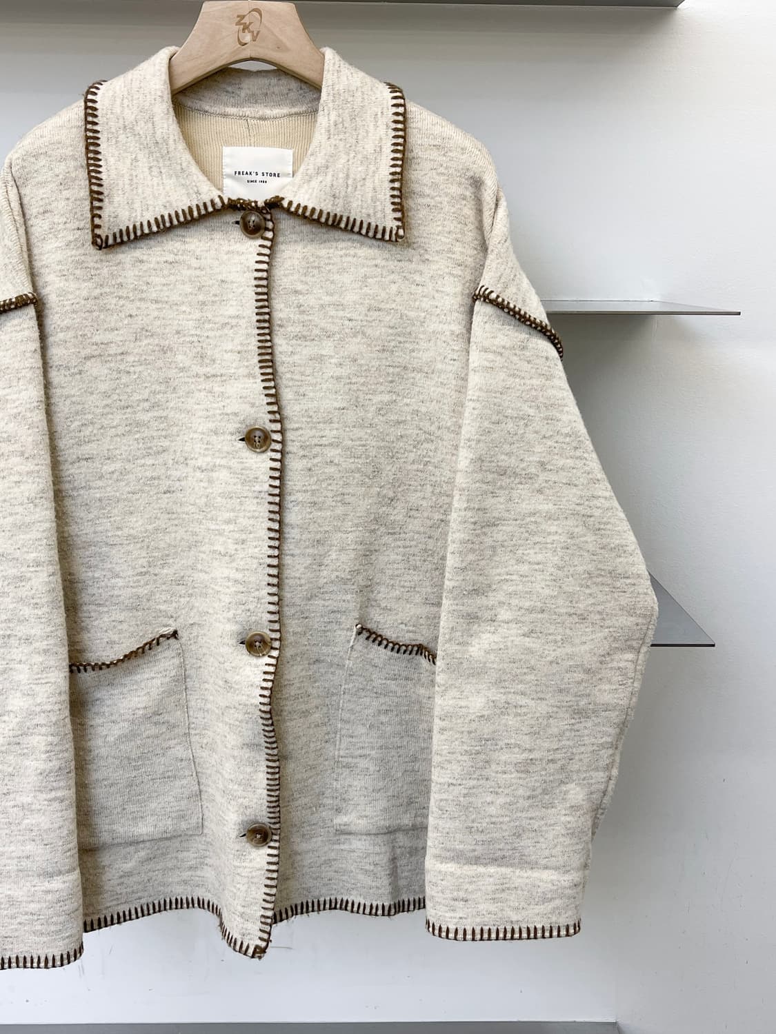 프릭스스토어 스티치 디테일 가디건 상품이미지3