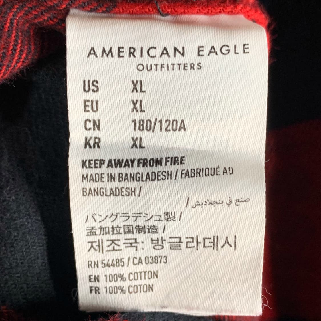 [XL] 아메리칸 이글 버팔로체크 럼버잭 플란넬 셔츠 상품이미지5