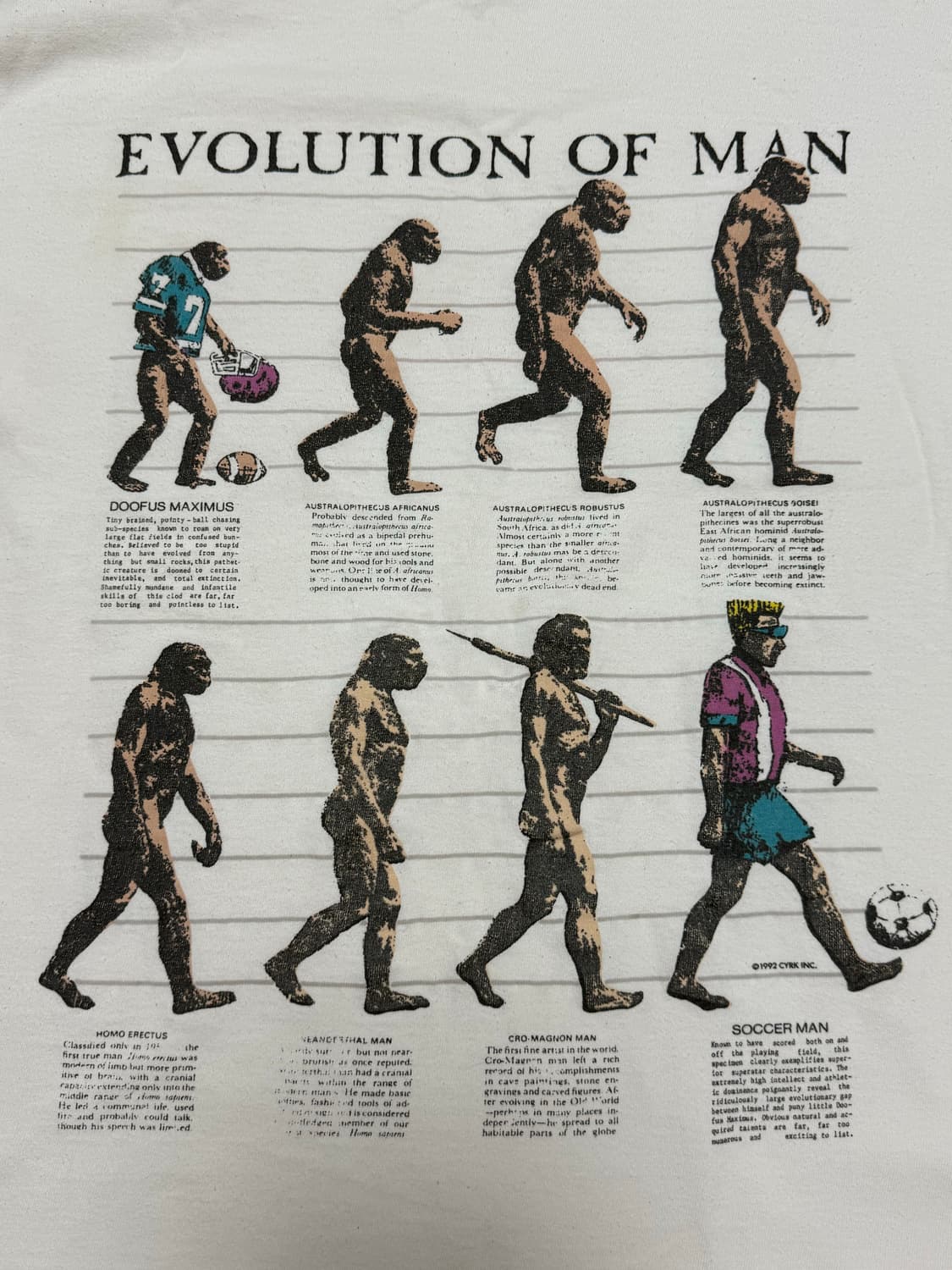 90s  EVOLUTION OF MAN   USA 빈티지 반팔 티셔츠 상품이미지3