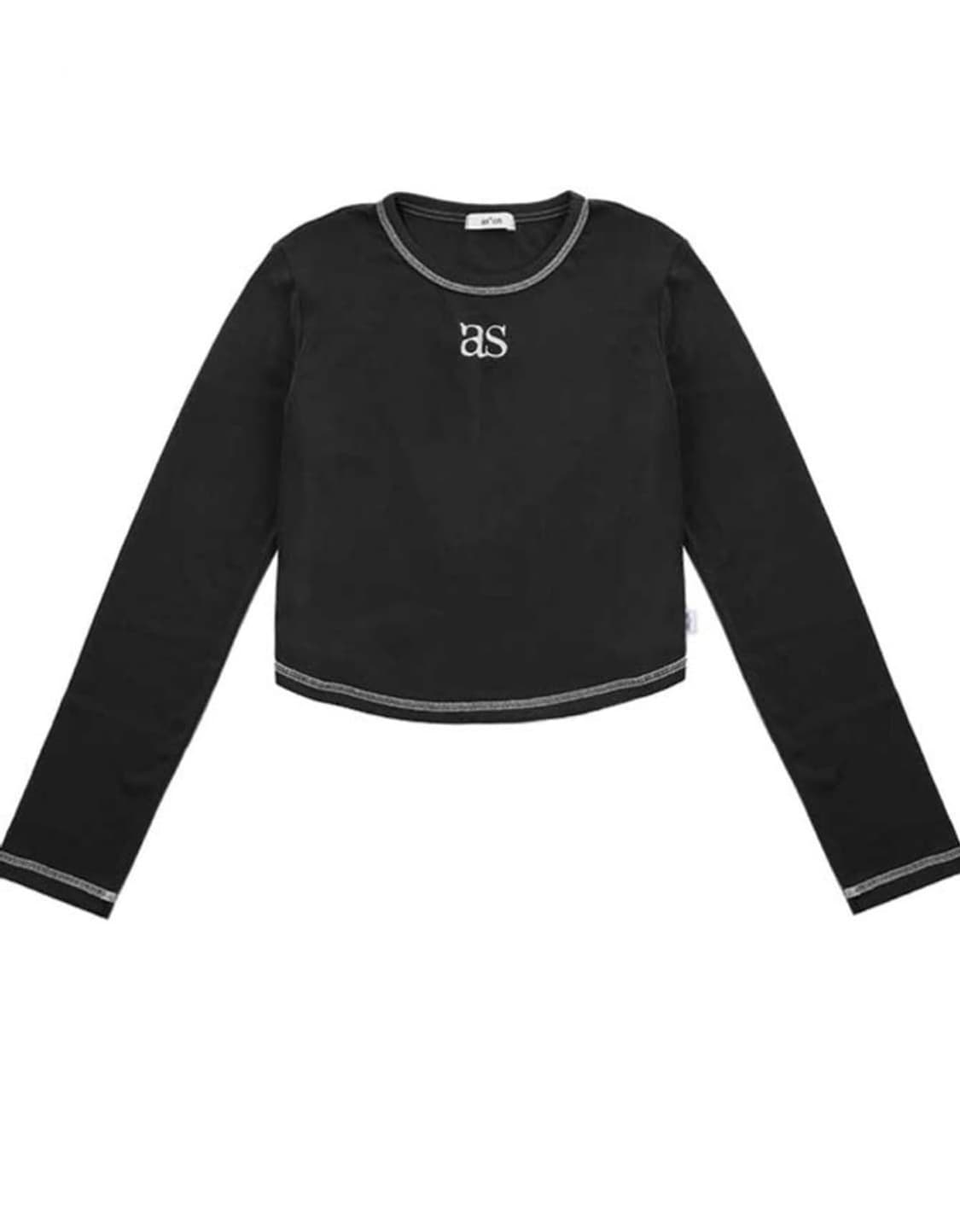 애즈온 BASIS OVERLOCKED T / BLACK 상품이미지1