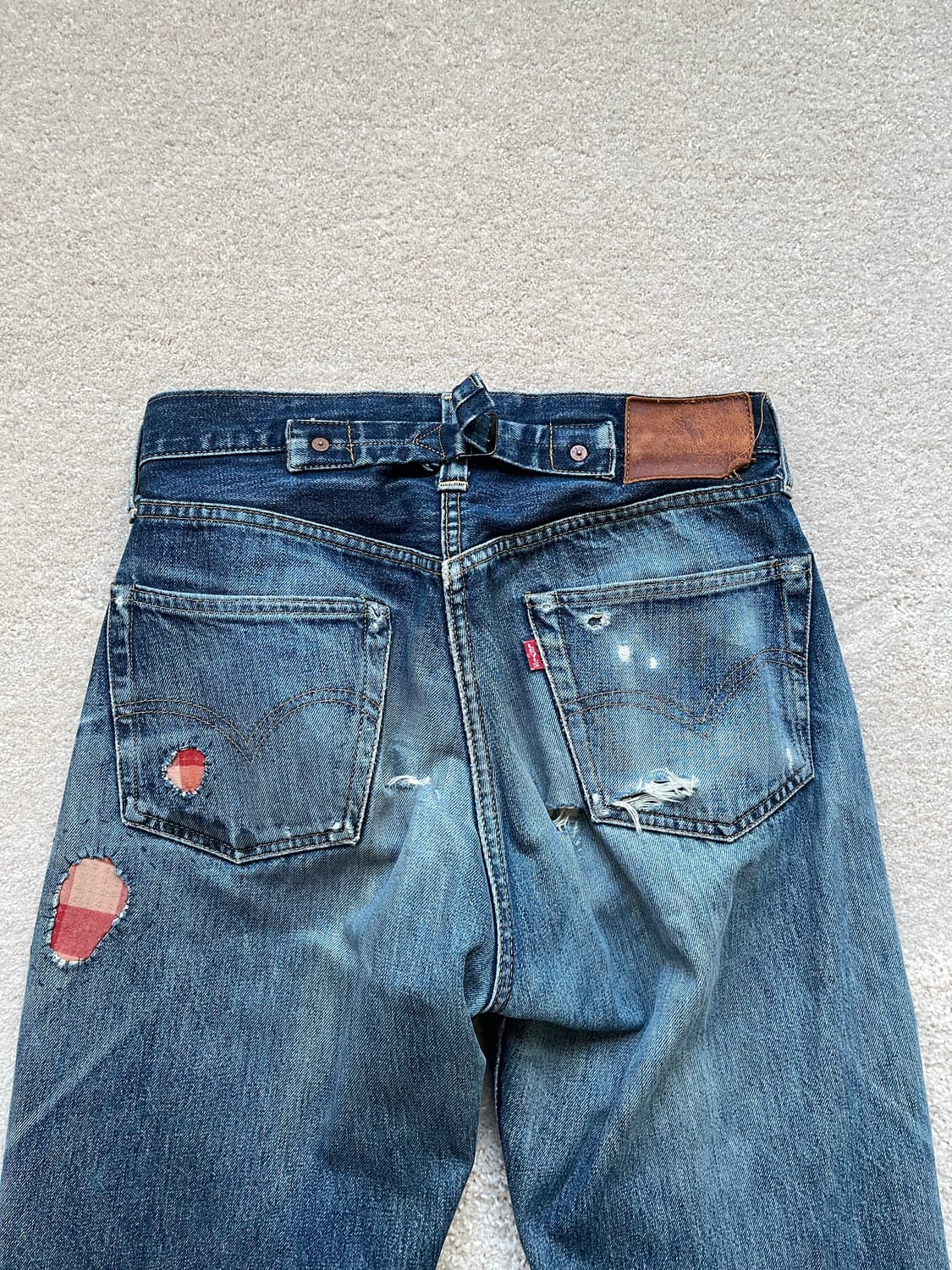 90s 리바이스 501 (555 USA)보로 패치워크 데님 (29-30) 상품이미지10