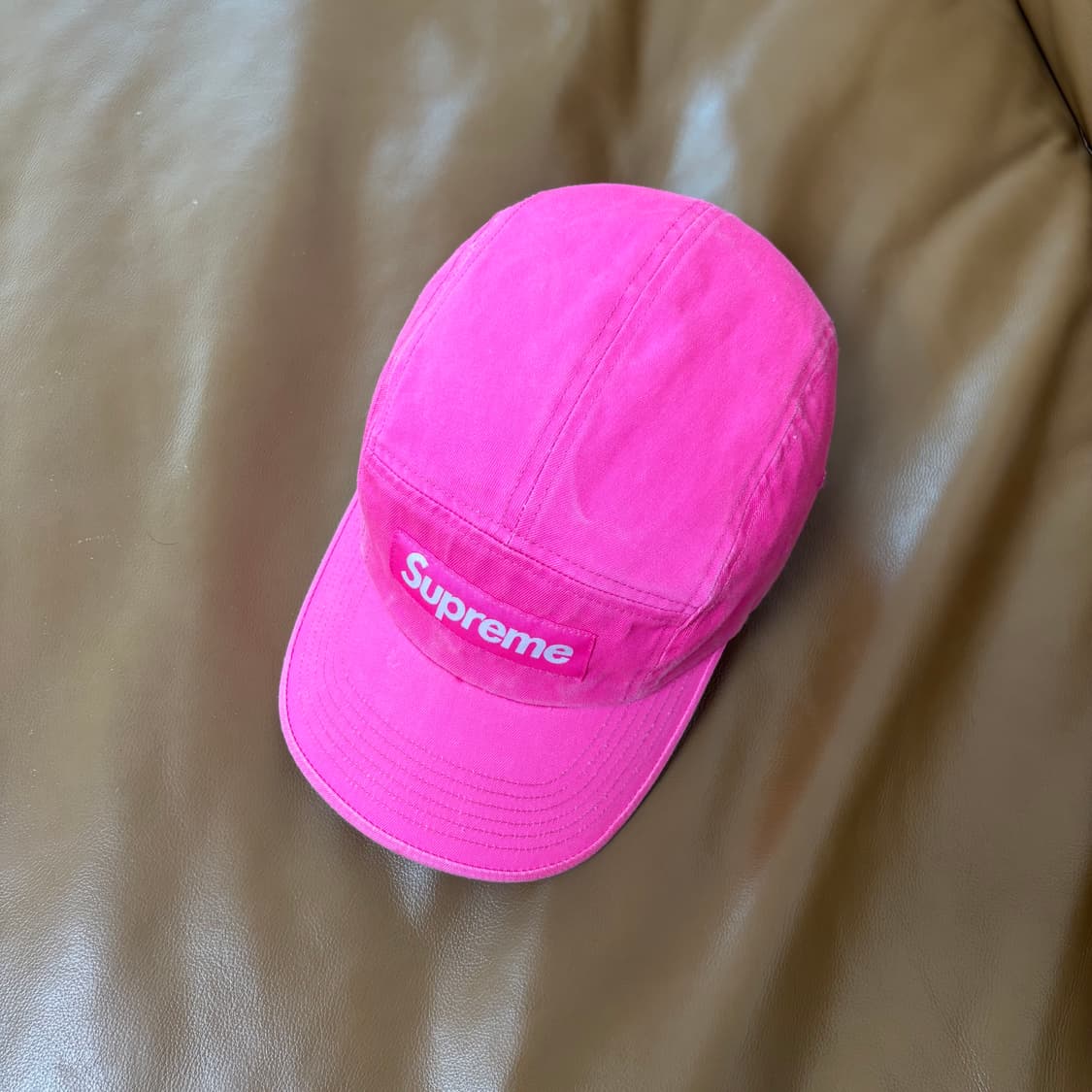 슈프림 캠프캡 모자 박스로고 23ss 워시드 핑크 상품이미지7
