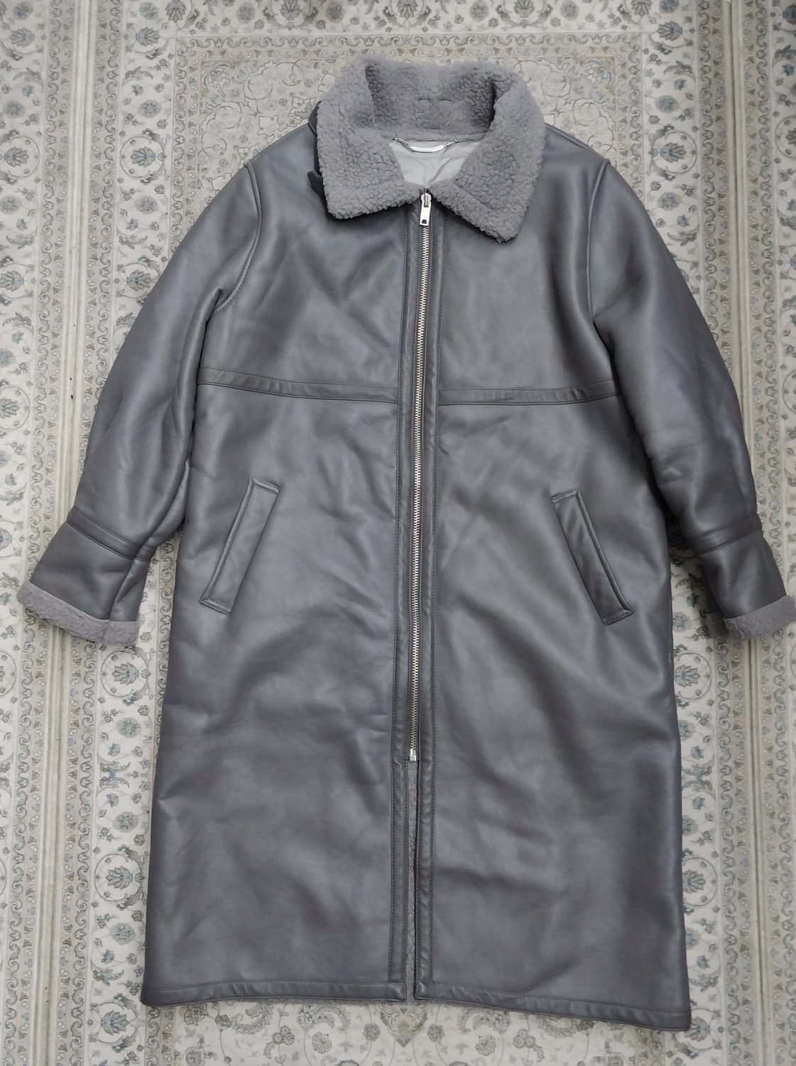 블루드 진 이너 패딩 롱 무스탕 L(77까지가능) 상품이미지1