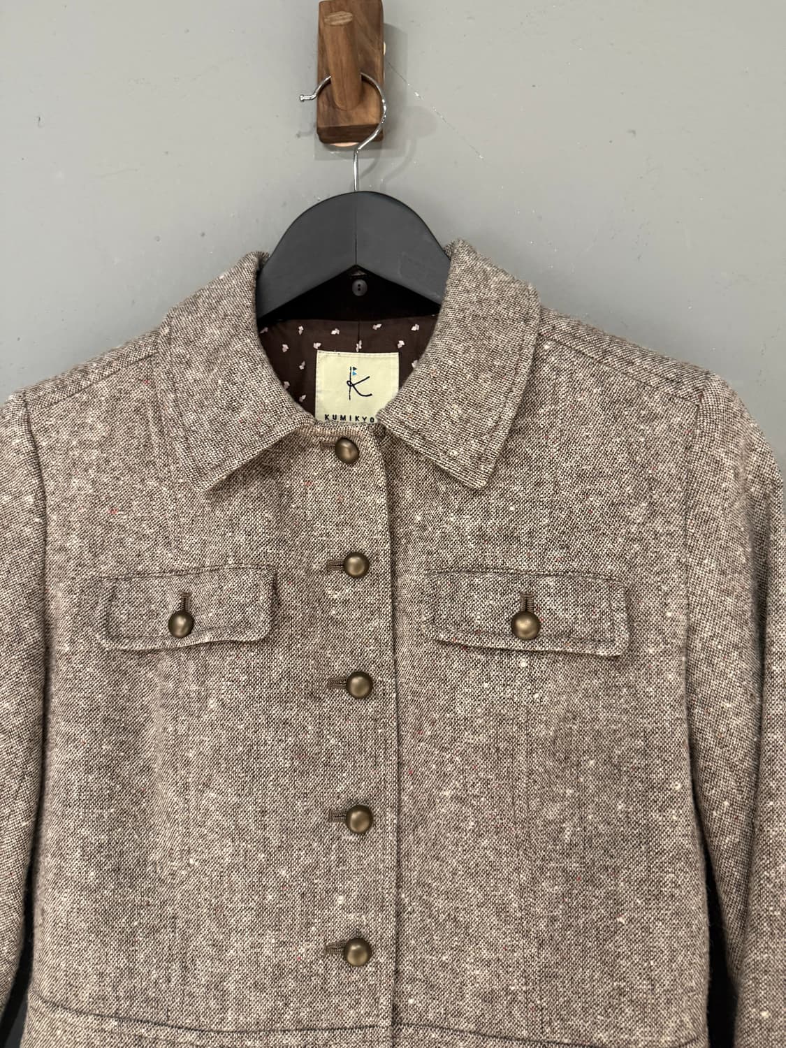 KUMIKYOKU button-up detail coat 상품이미지7