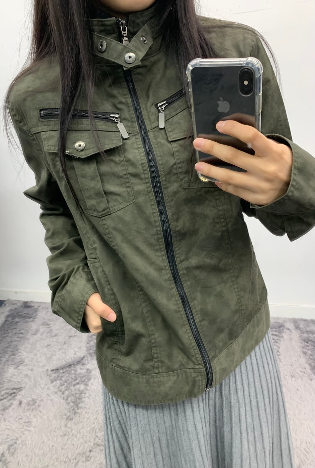 Avail mode 밀리터리 라이더 자켓 상품이미지2