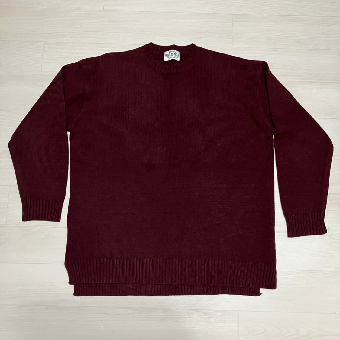 DONGSIN METEOR 와인색 니트 상품이미지1