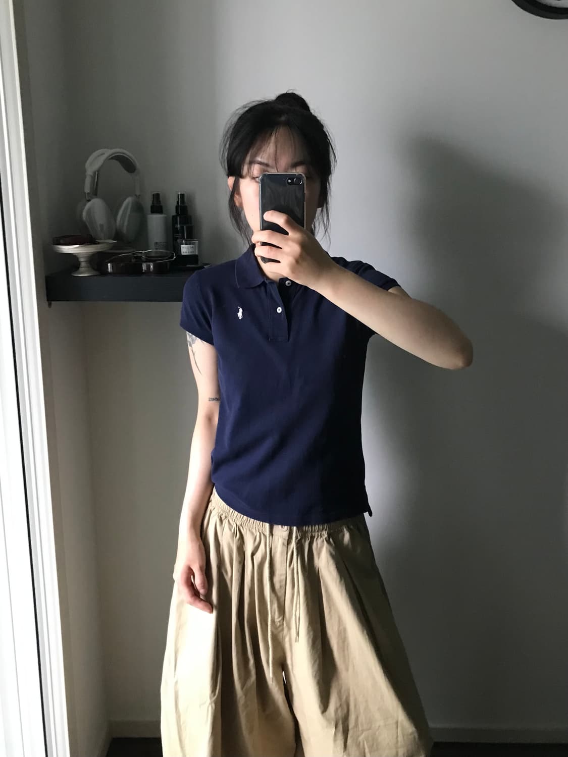 폴로 랄프로렌 포니 로고 네이비 카라티 상품이미지1