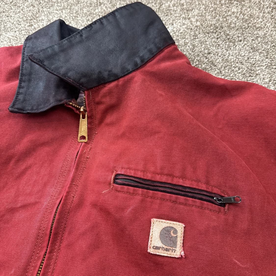 칼하트 J97 블랭킷 디트로이트 자켓 커스텀 레드 상품이미지2