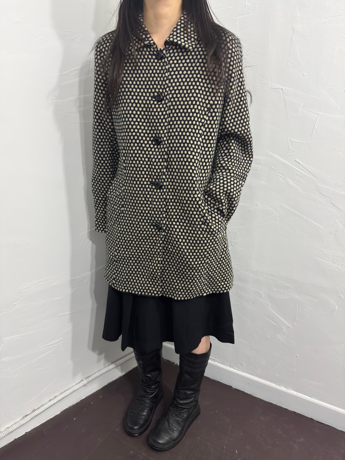 couvee dot wool button coat 상품이미지3