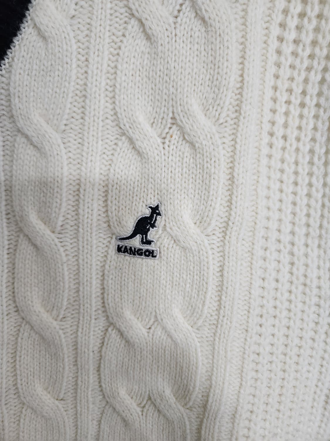 캉골 니트 베스트 아이보리 XL 상품이미지4