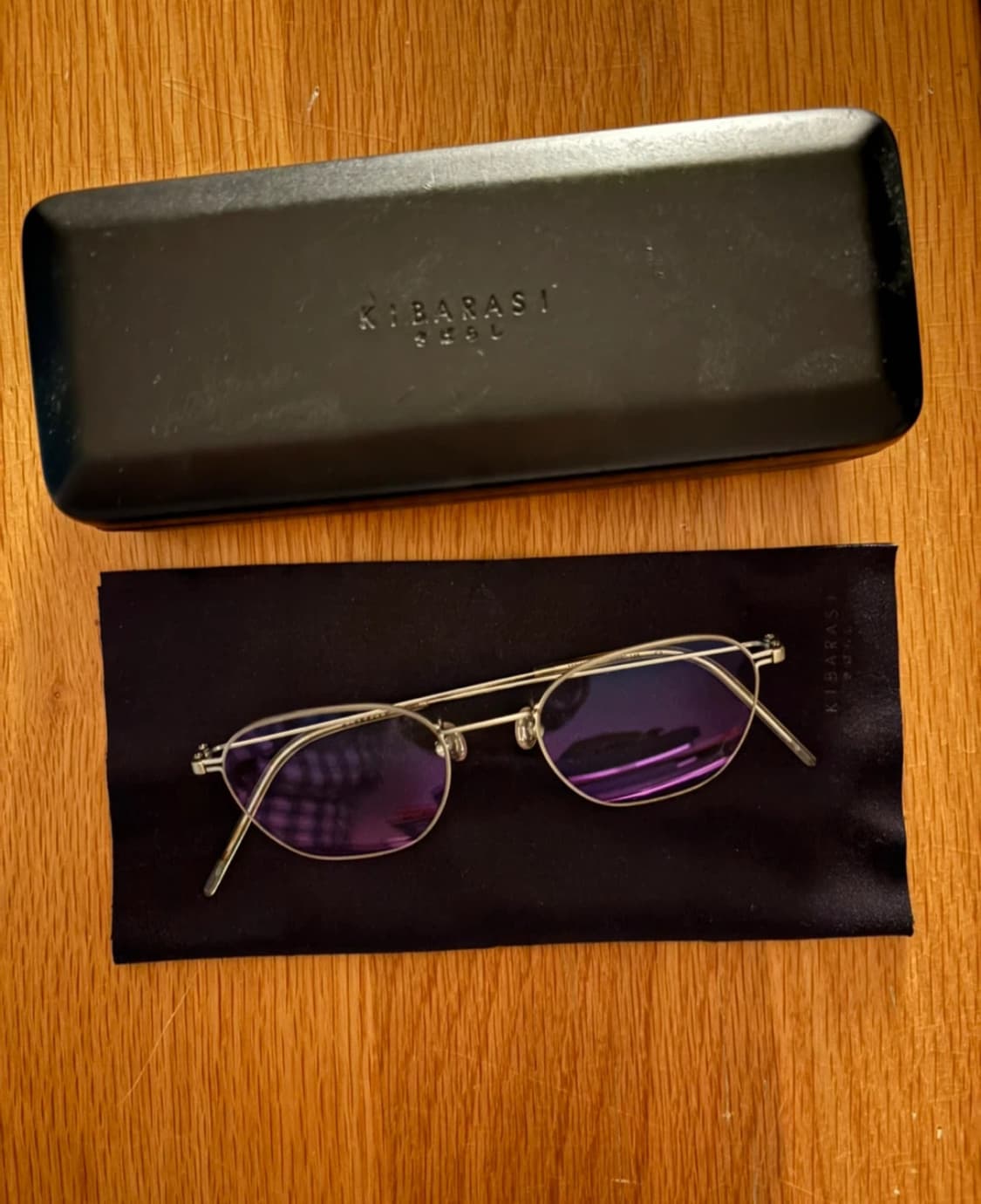 키바라시 티타늄 실버 안경테 상품이미지3