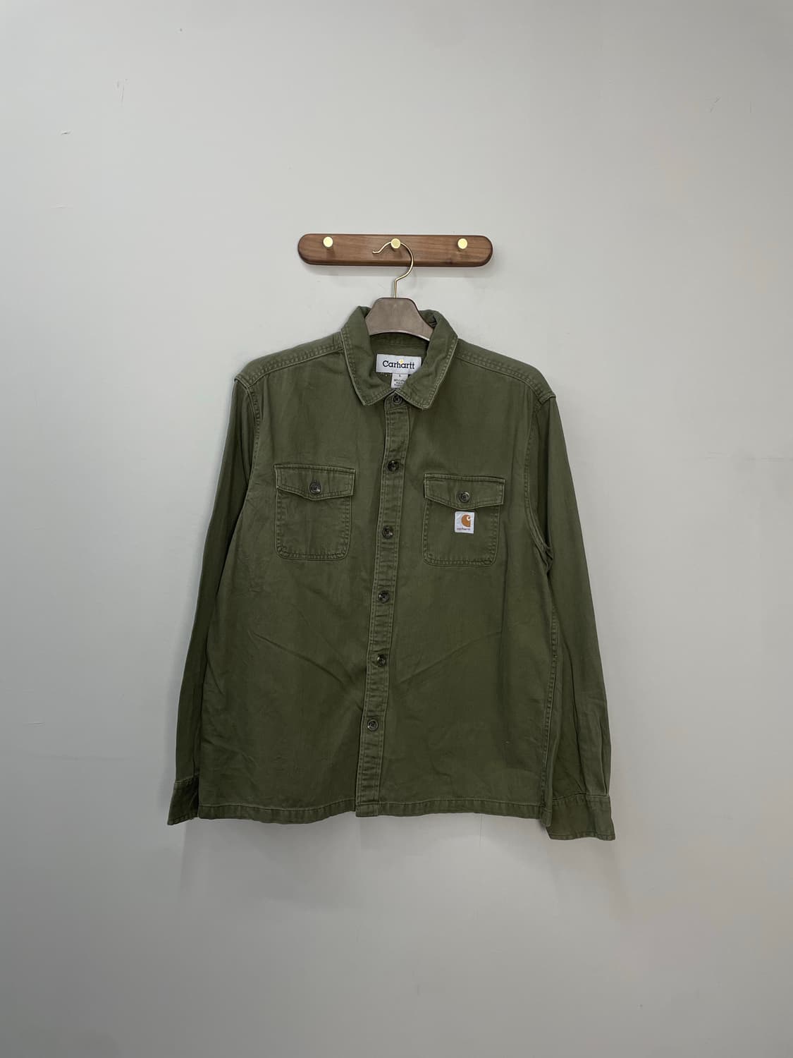 칼하트 투 포켓 카키 워크 셔츠 H1029 상품이미지2