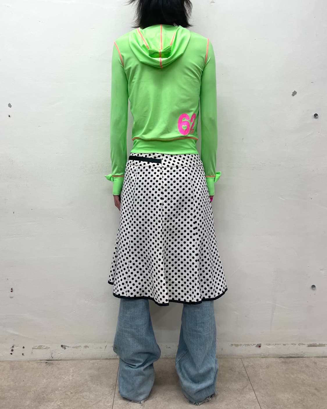  roni green ribbon lash guard hoodie 상품이미지5