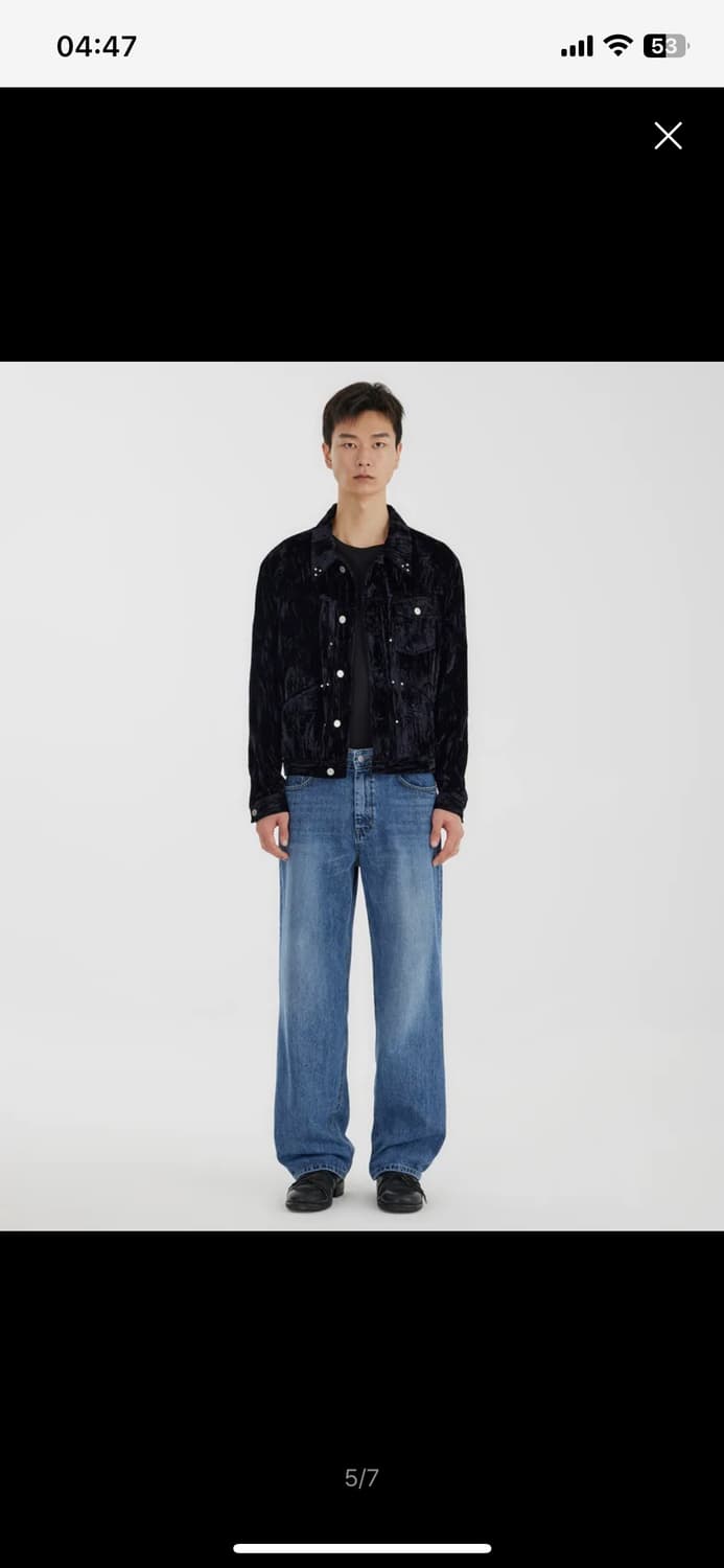 유스 자켓  youth Pleated Stud Trucker Jacket 상품이미지1