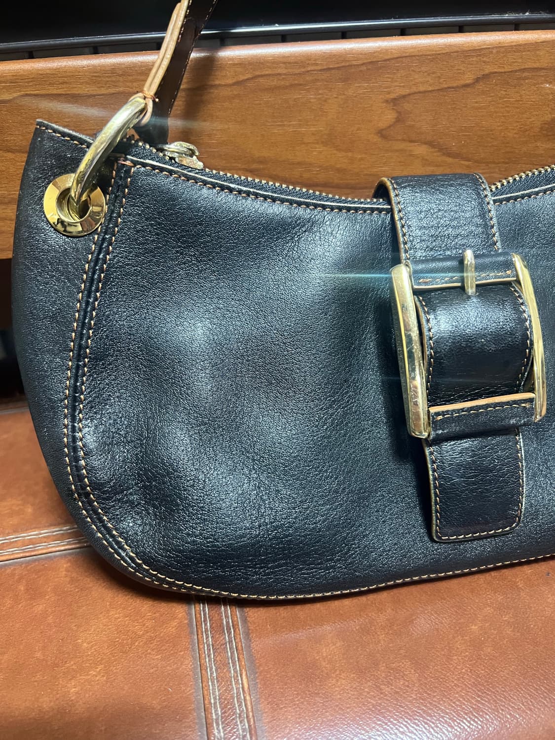 파코라반 빈티지 레더 숄더백 상품이미지3