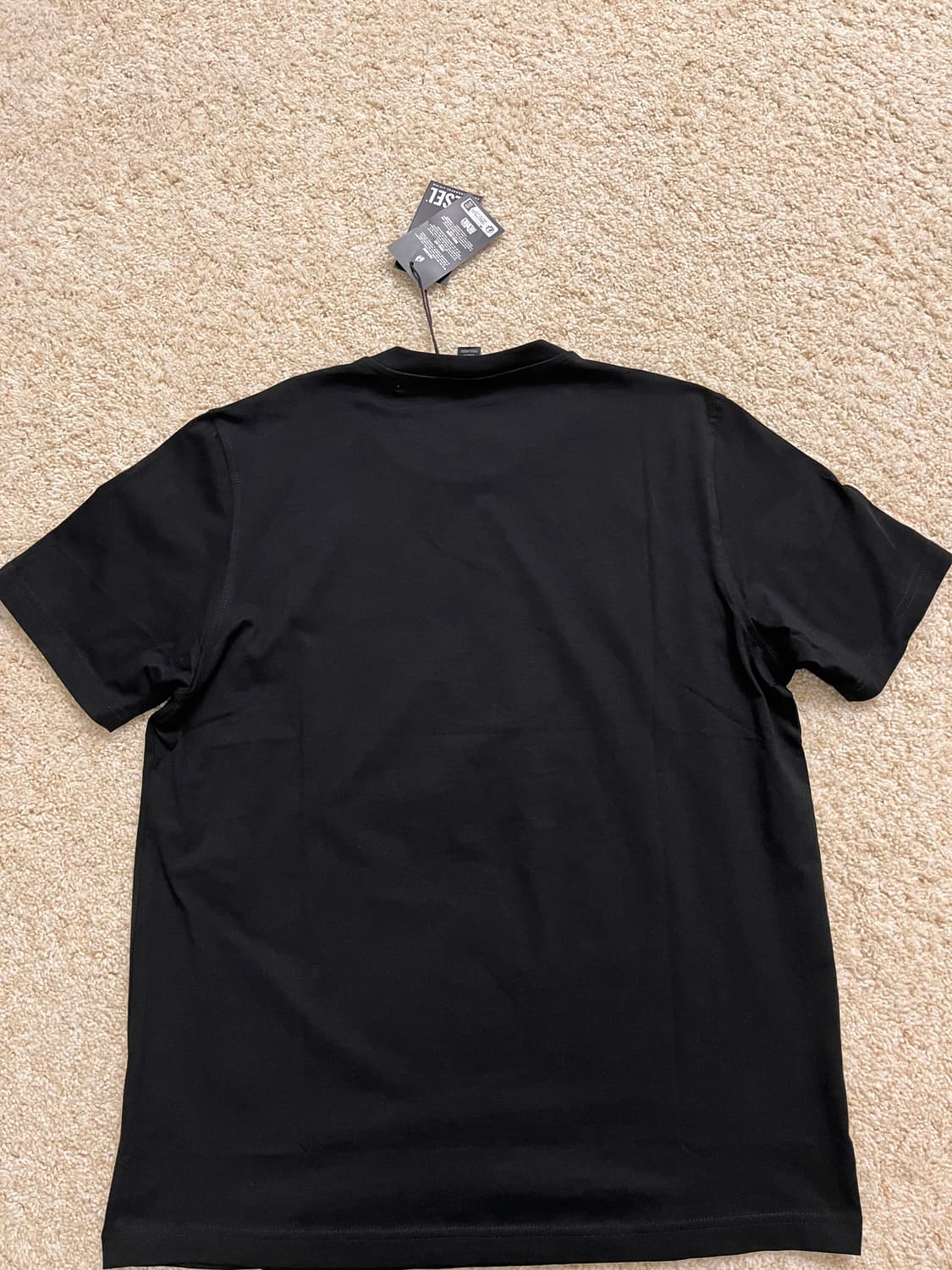 [새상품/정품] 디젤 T-JUST 12-5 유광 로고 반팔티 블랙 M 상품이미지5