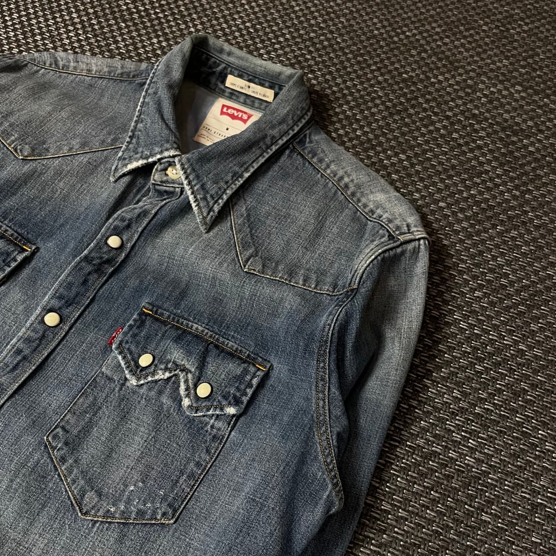 리바이스 중청 투포켓 긴팔 셔츠 슬림핏 M 상품이미지5