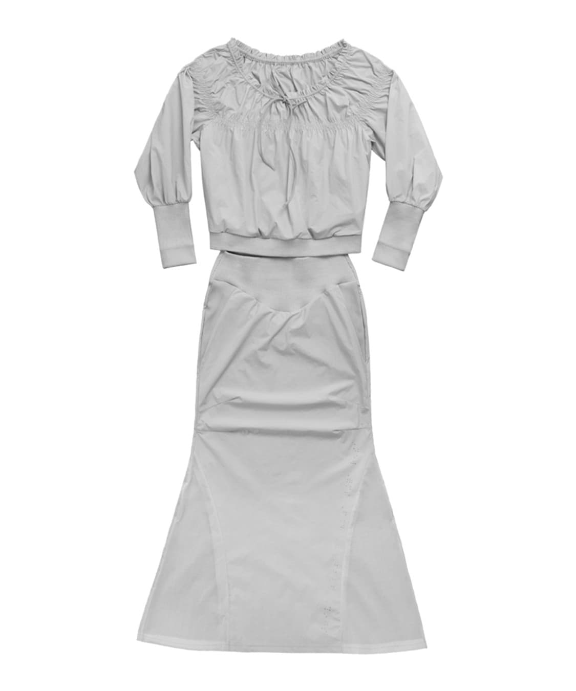 오호스 머메이드 2-way 오프숄더 스커트 원피스 롱드레스 나일론 상품이미지8