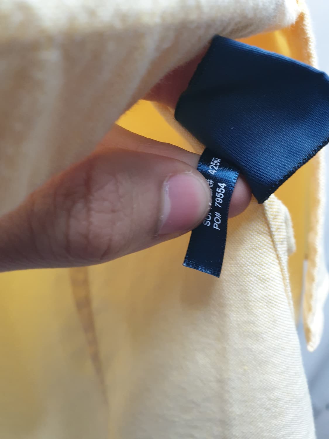 폴로 랄프로렌 옐로우 긴팔 셔츠 슬림핏 2 상품이미지5