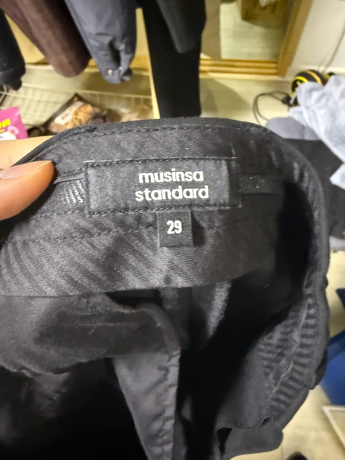 무탠다드 슈퍼 와이드 히든 밴딩 슬랙스[블랙] 29 상품이미지5