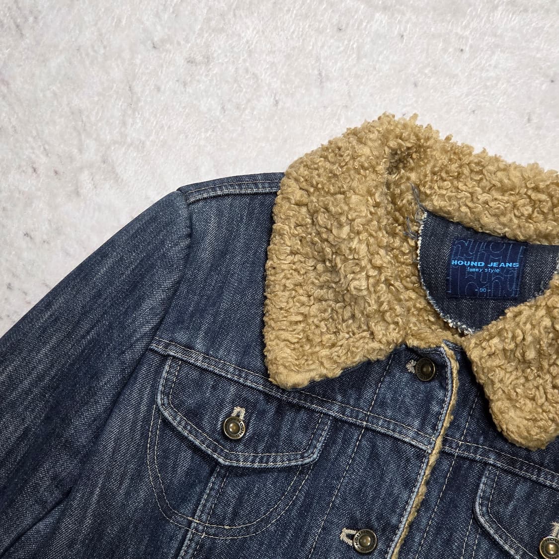 빈티지 데님 쉐르파 자켓 상품이미지2