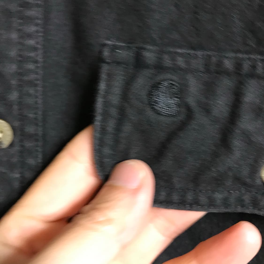 칼하트 시그니처로고 흑청색 셔츠 상품이미지3