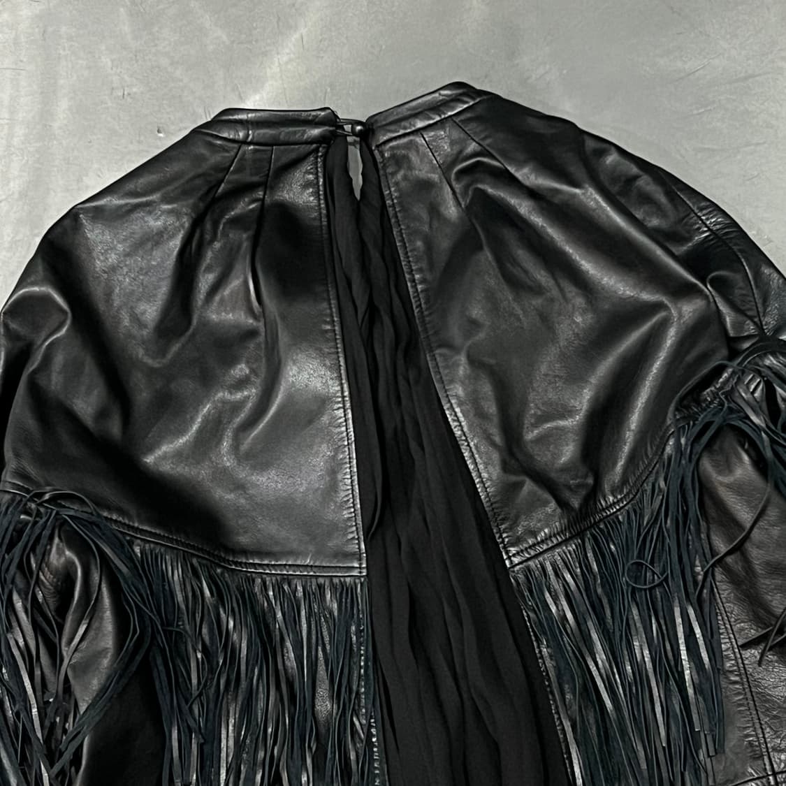  언더커버 레더 프린지 라이더 자켓 y14874 상품이미지6