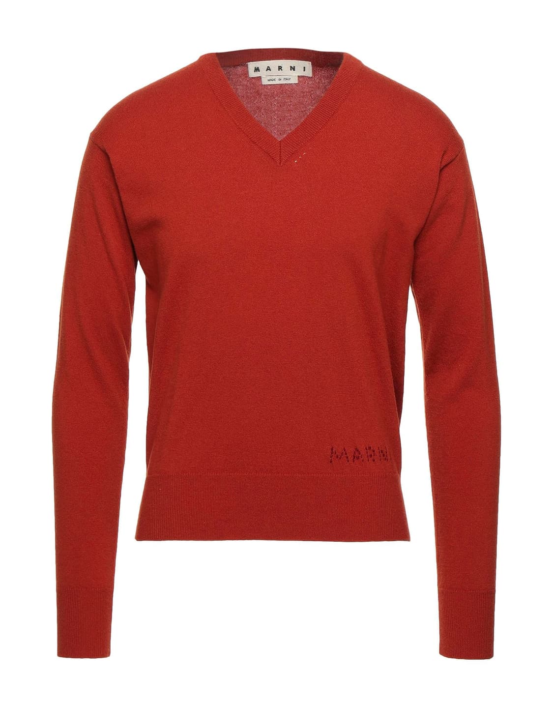 마르니 울 로고 브이넥 스웨터 상품이미지1