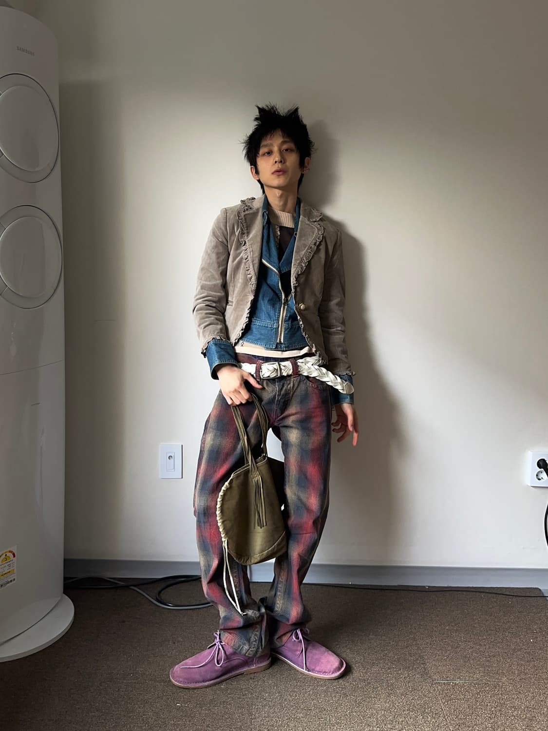 Guess Luxury Jeans 옴브레 체크 트라우저 상품이미지2