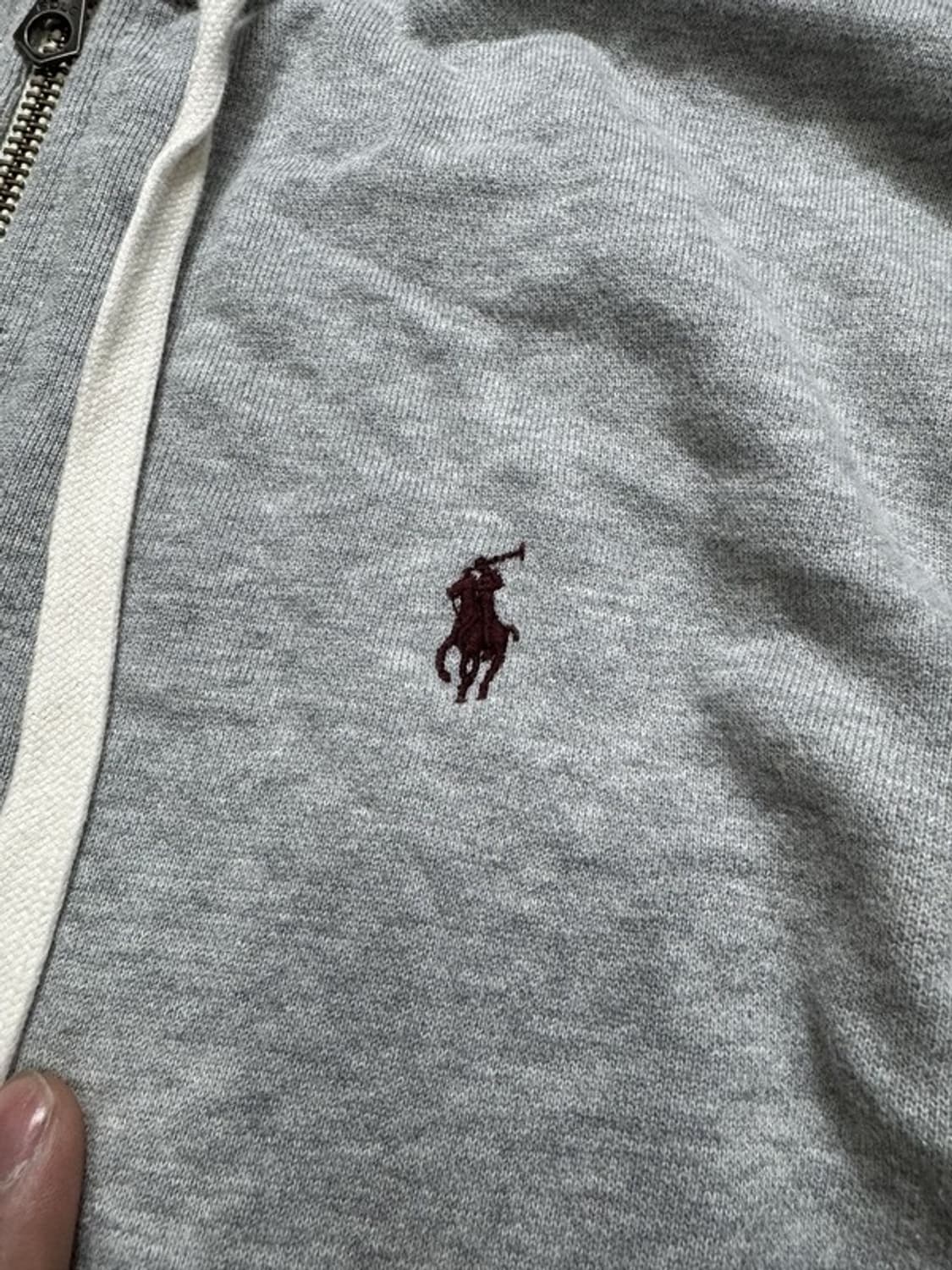 폴로 랄프로렌 그레이 후드집업 레드포니 L 상품이미지3