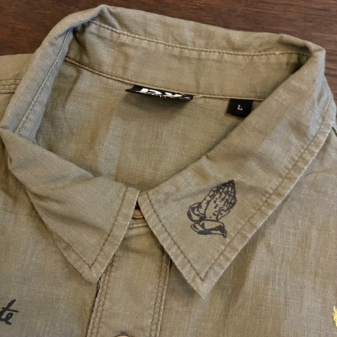 아비렉스 핸드스케치 코튼/린넨 셔츠 L 상품이미지2