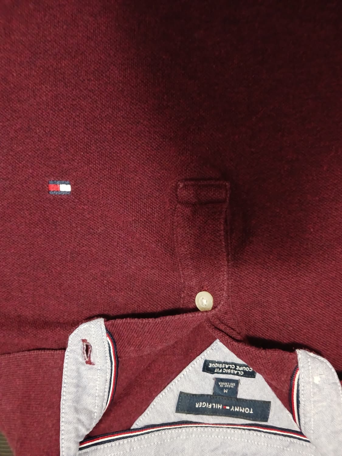 타미 버건디 반팔 티셔츠  상품이미지2