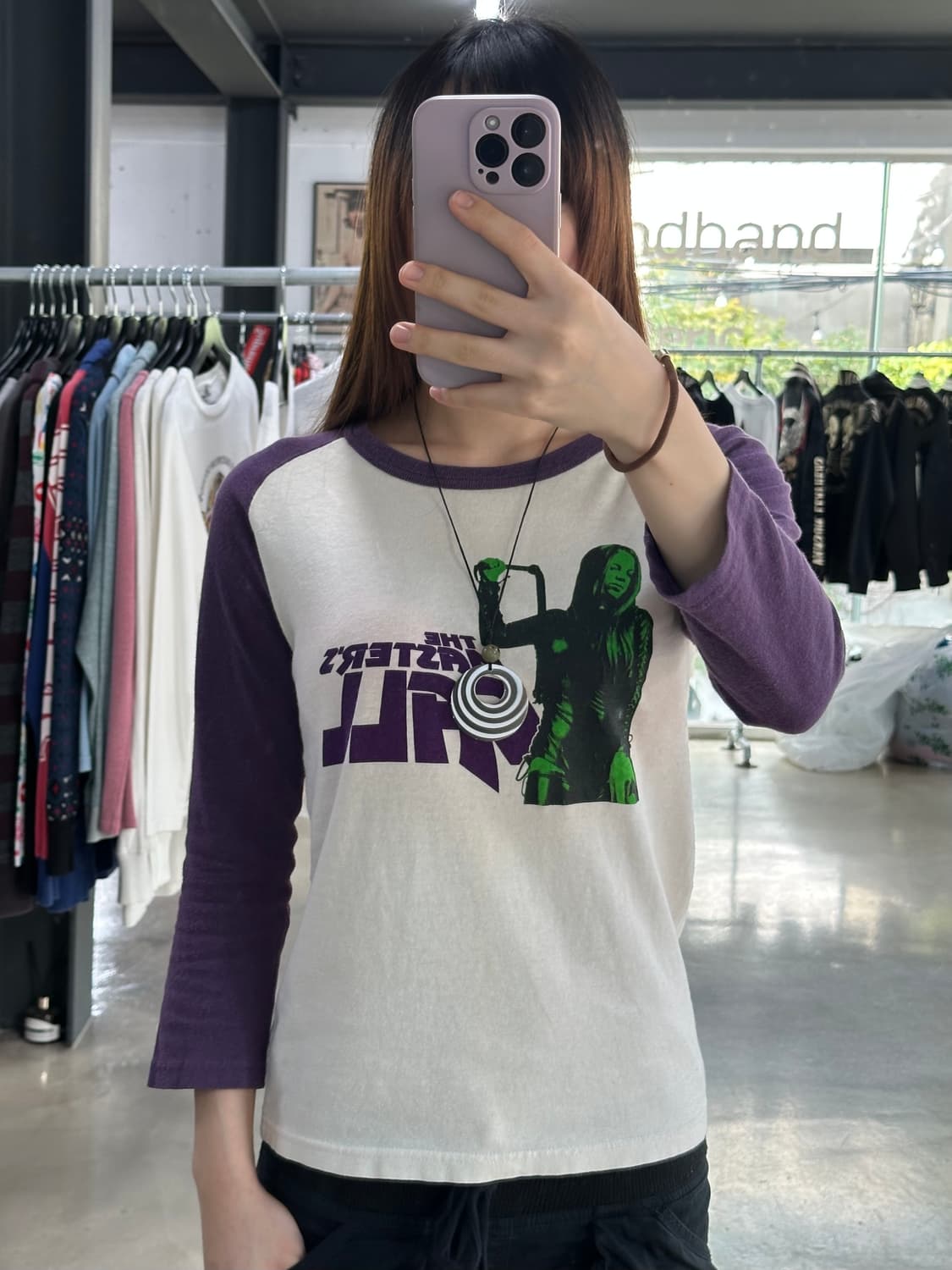 히스테릭글래머 프린팅 래글런 롱슬리브 티 상품이미지1