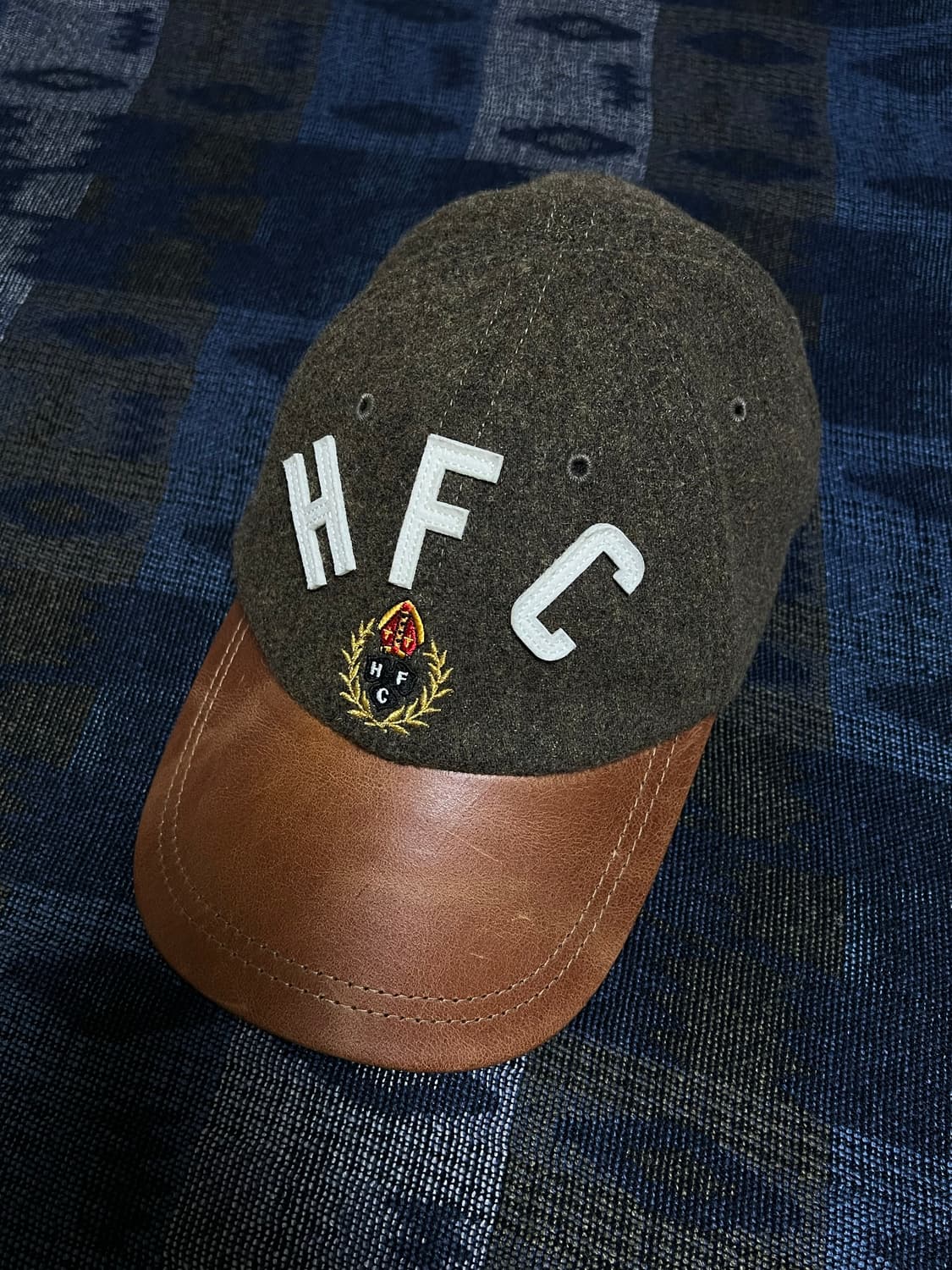 HFC CREST FELT WOOL LEATHER CAP /Khaki 상품이미지2