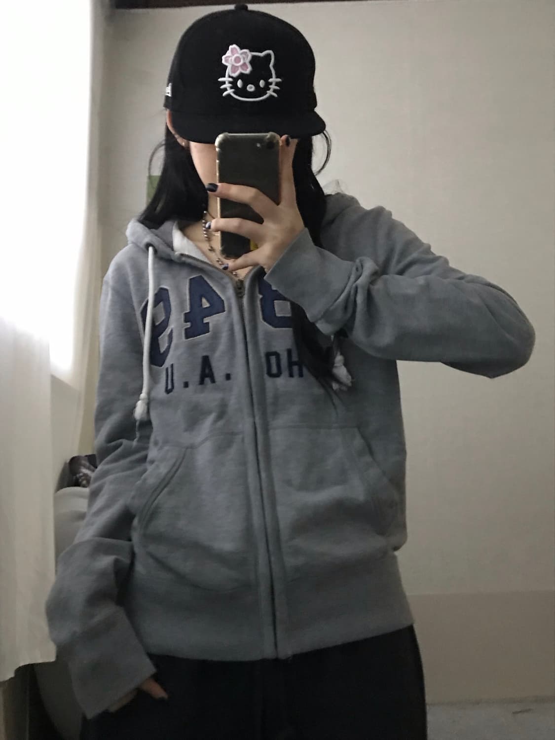 후아유 그레이 후드집업 상품이미지1