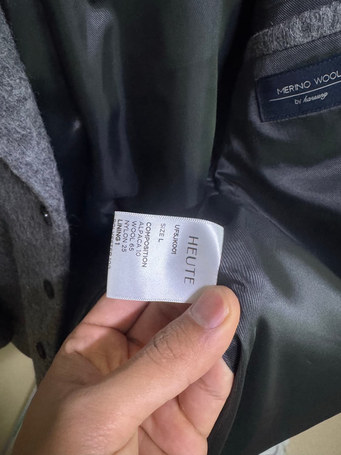 호이테 ALPACA SQUARE WOOL SINGLE JACKET (CH 상품이미지4