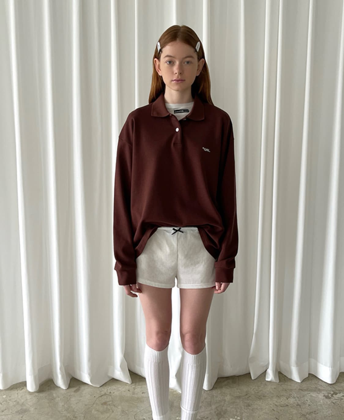 pff girl polo long sleeve shirt 상품이미지1