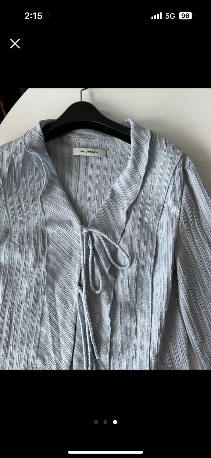 밀로 우먼 레이스 블라우스 스카이 블루 상품이미지2