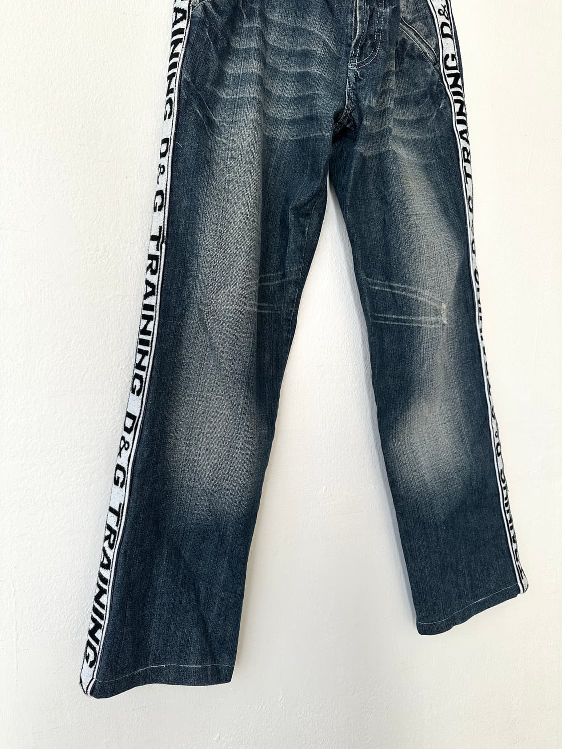 돌체앤가바나 2000s 사이드라인 로고 와이드 데님진 상품이미지7