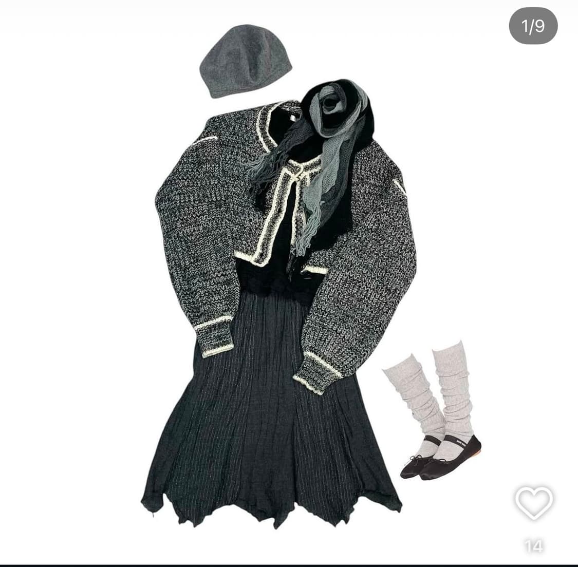 합정빈티지 모리 페어리 언발란스 스커트 상품이미지1