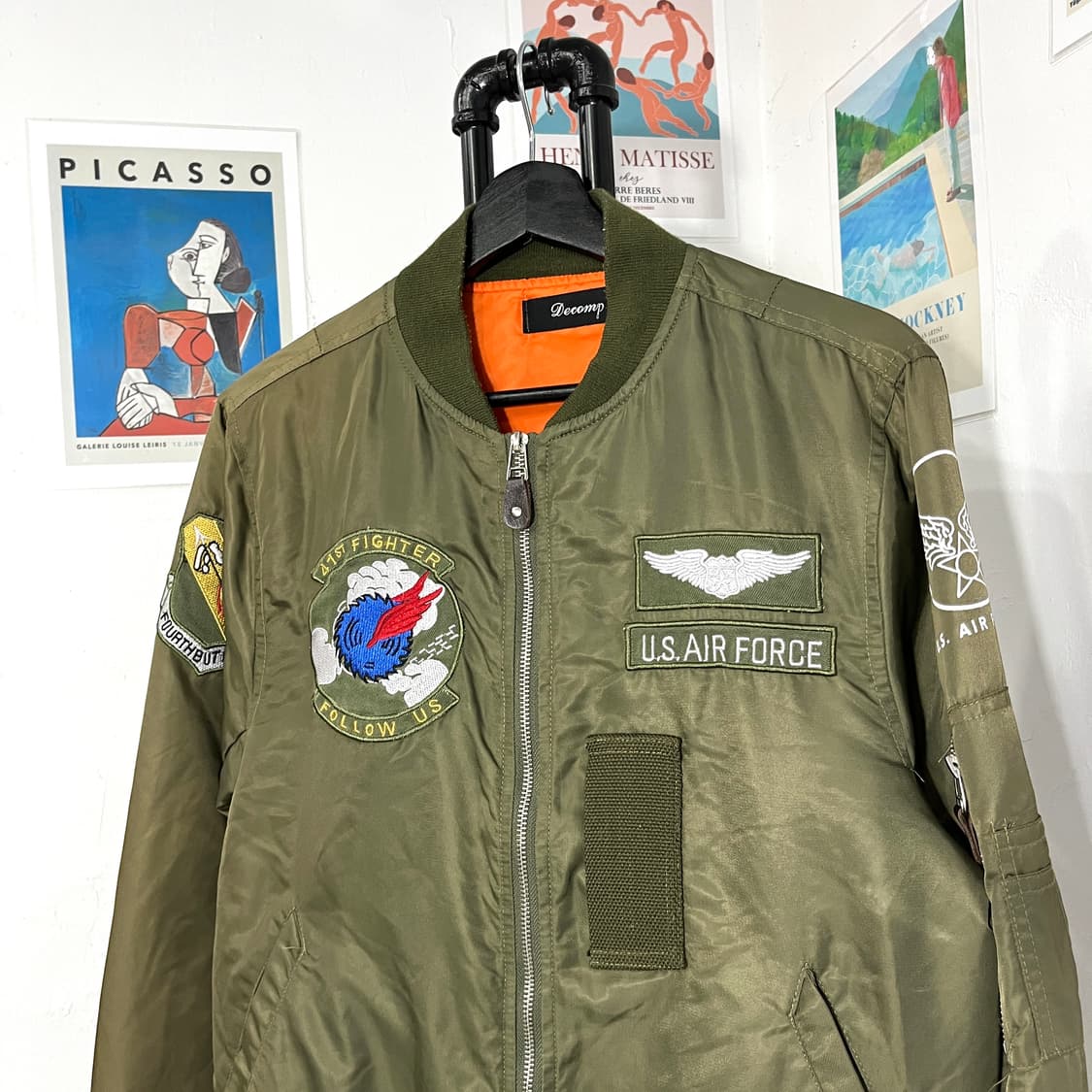 패치 디테일 항공점퍼 상품이미지3