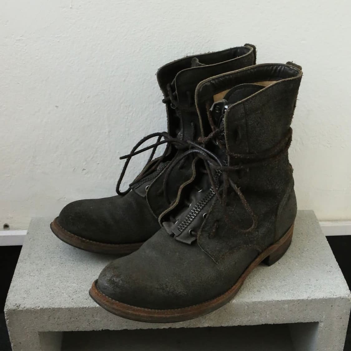 빈티지 스웨이드 컴뱃 부츠 상품이미지3