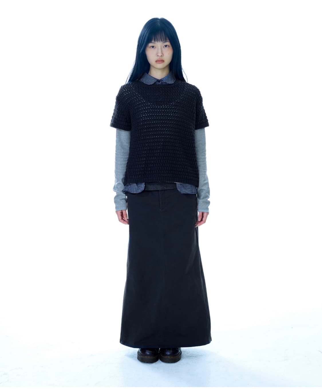 코이세이오 스커트 WAIST PANEL SKIRT CHARCOAL  상품이미지3