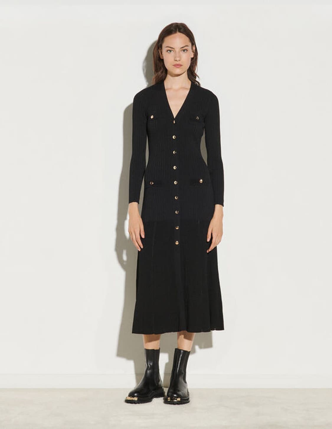 Sandro 산드로 버튼 니트 롱원피스 (예리, 김소연 착용) 상품이미지3