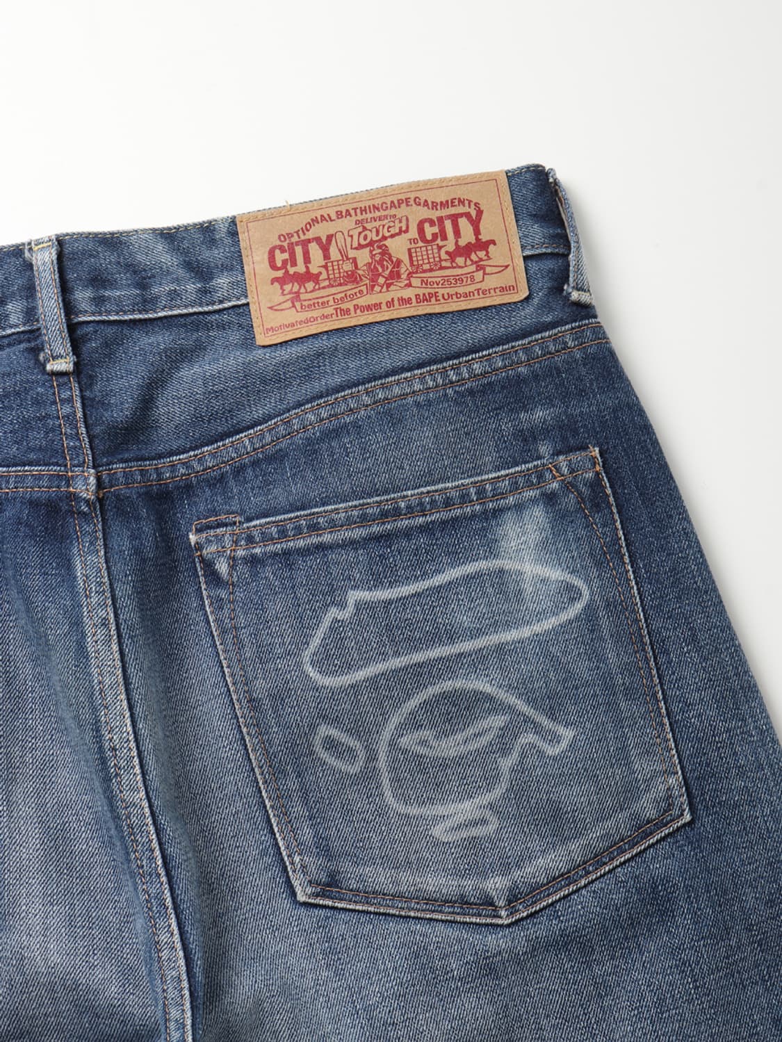A BATHING APE Ape Head Print Denim Pants 상품이미지9