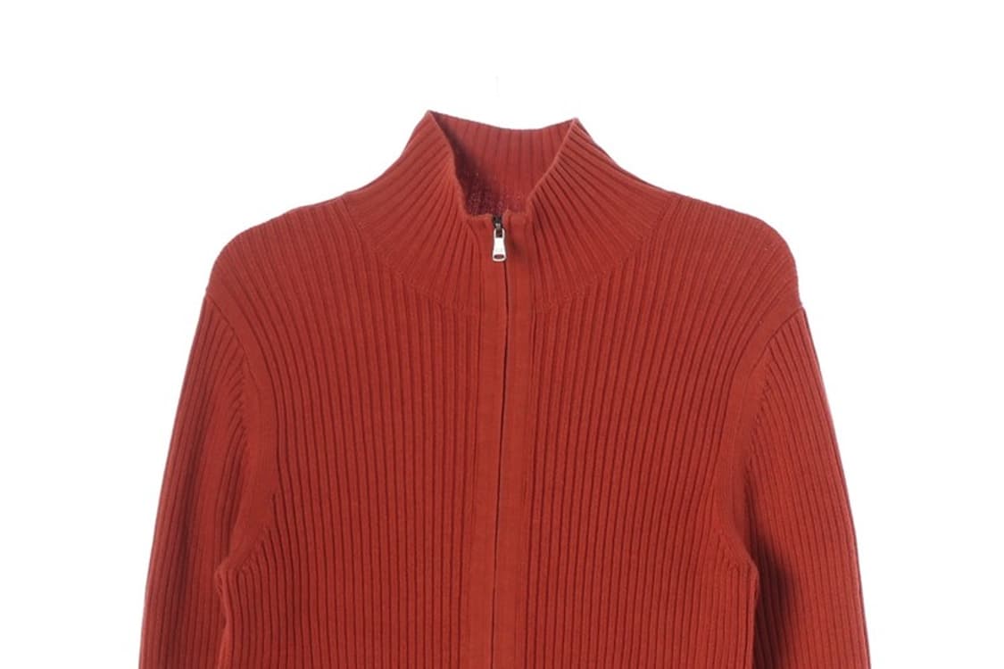 캘빈클라인 진 오렌지 골지 집업 니트 XL 상품이미지3